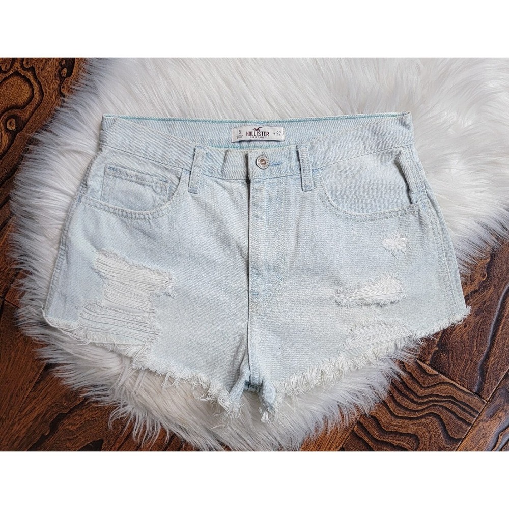 Hollister Distressed High-Rise Shorts Women's Size 5 /27